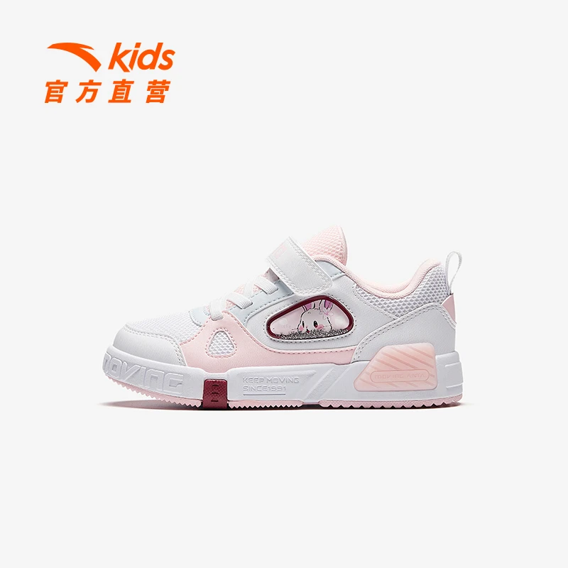 安踏儿童小童百搭休闲夏款透气软底轻便魔术贴跑步鞋322429931