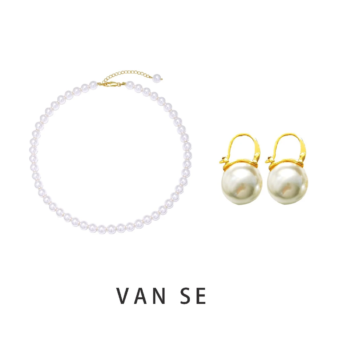 LuxeLoom/诗菀 铜合金项链 凡星【施家正圆项链耳环】A0157A0003