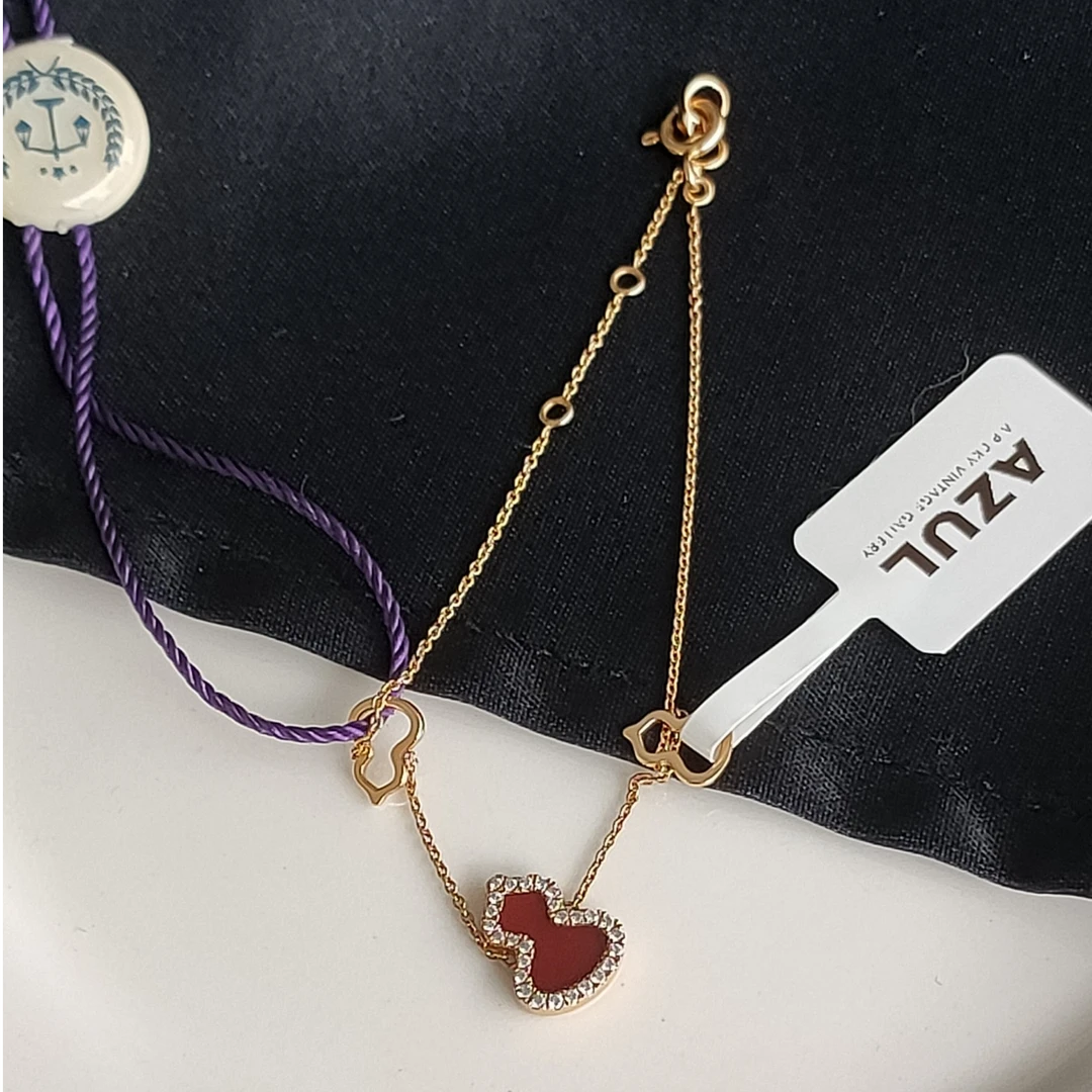 99新 Qeelin Azul-Qeelin 750玫瑰金红玉髓葫芦钻石手链 34473