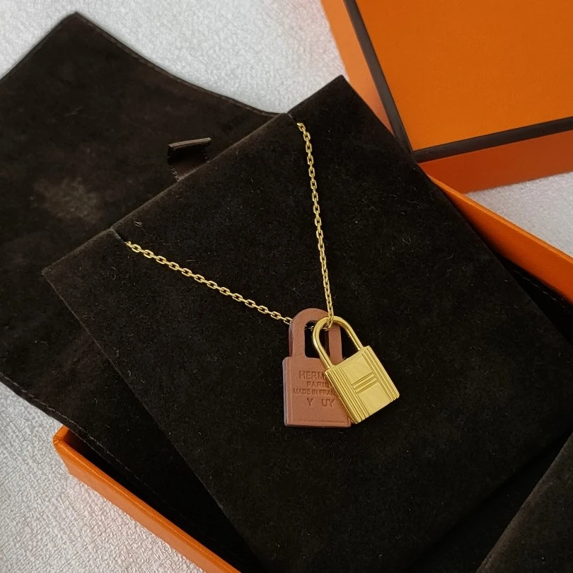 95新 Hermes/爱马仕 Azul中古 -HERMES O'kelly锁头项链20372