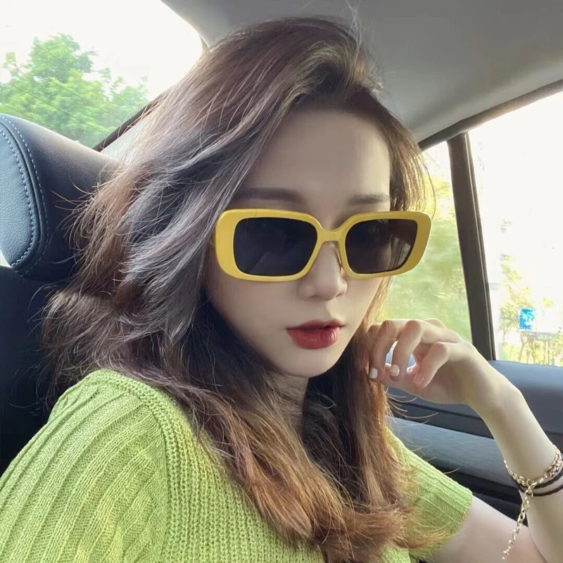 墨镜女太阳镜夏海边圆脸拍照网红眼镜新款防紫外线方形3644女款