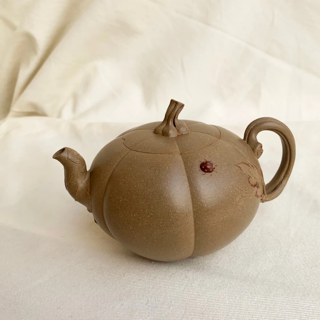 丸泥丸紫砂顾云峰工作室陶手戴曙佳全手工制黄段泥茶壶220cc