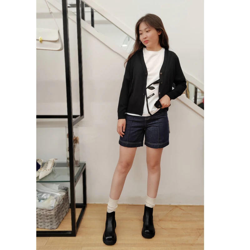 【福利款上新】绒怡秋季百搭气质时尚长袖外搭纯色外开衫针织羊毛衫