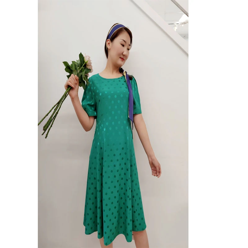 【新年福利】绒怡设计师显瘦气质夏季女休闲时尚优雅修身女装连衣裙