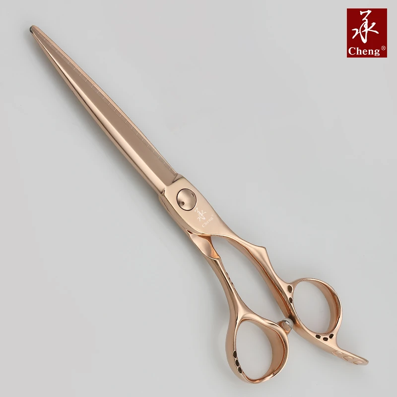 (承)剪 A4玫瑰金系列发型师专用平剪维晶综合偏结构剪干湿两用