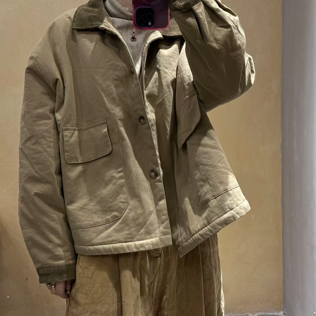 2024秋冬新款短款时尚休闲百搭宽松棉服外套236