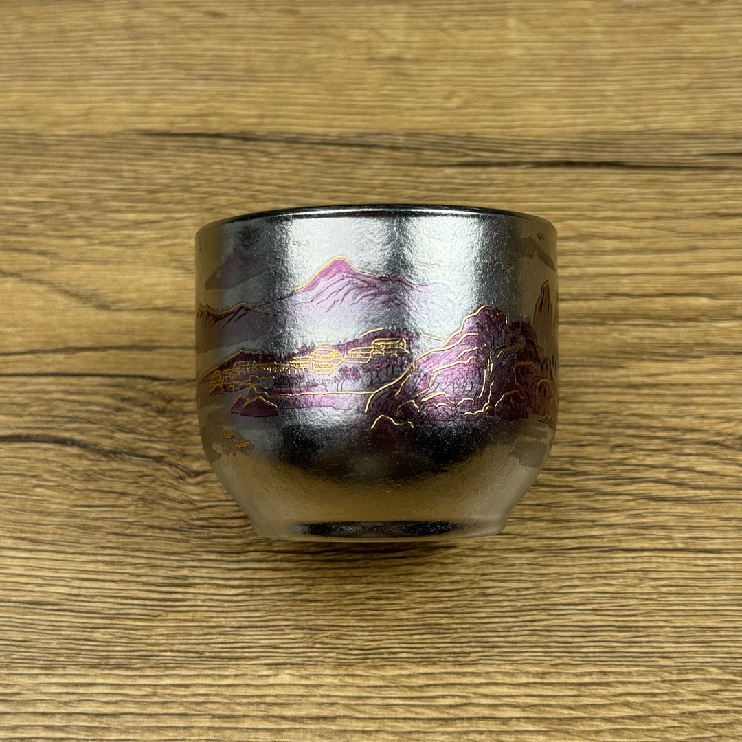 粉彩千里江山钛杯A87