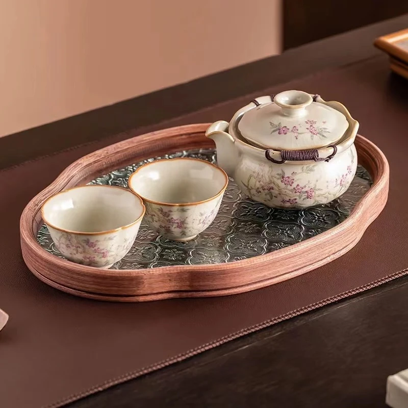 桃花纹一壶双杯C13