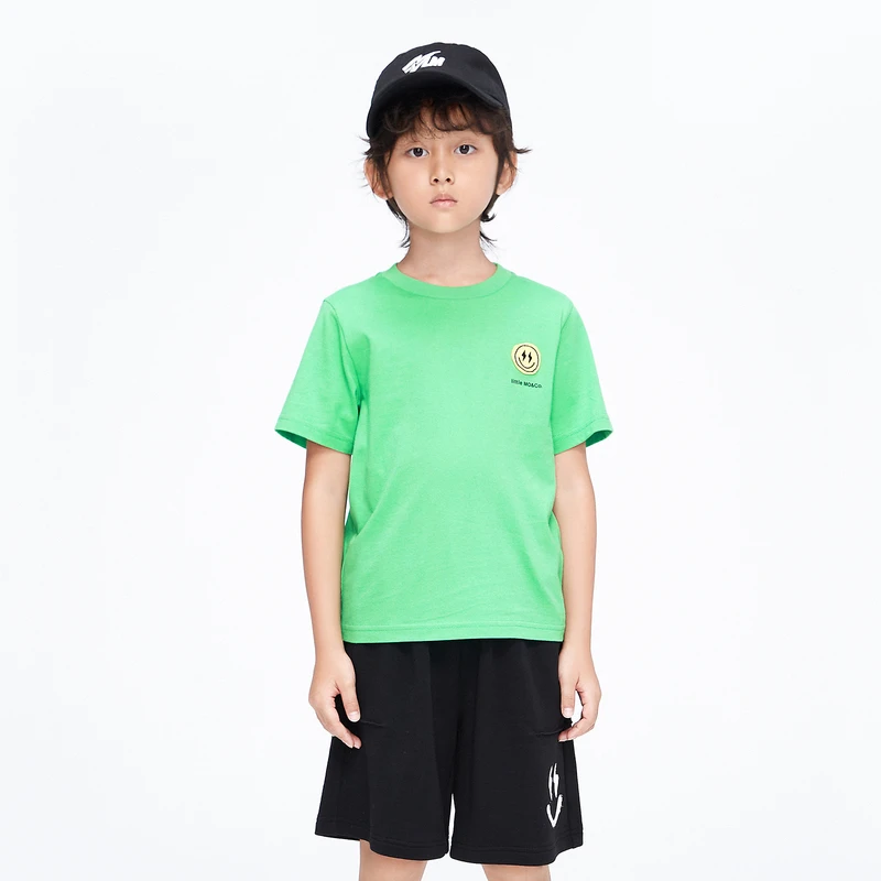 littlemoco童装简约印花短袖T恤#KBC2TEE012