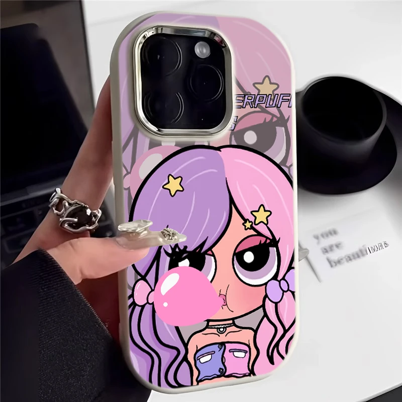 可爱吹泡泡女孩iphone14苹果13手机壳15promax高颜值12个性11动漫