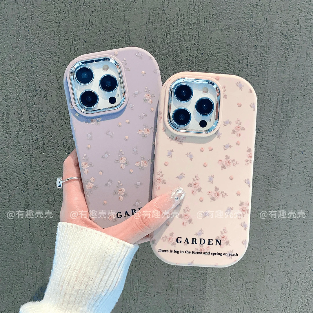 字母碎花适用苹果15promax手机壳iphone13高级14新款12简约11可爱