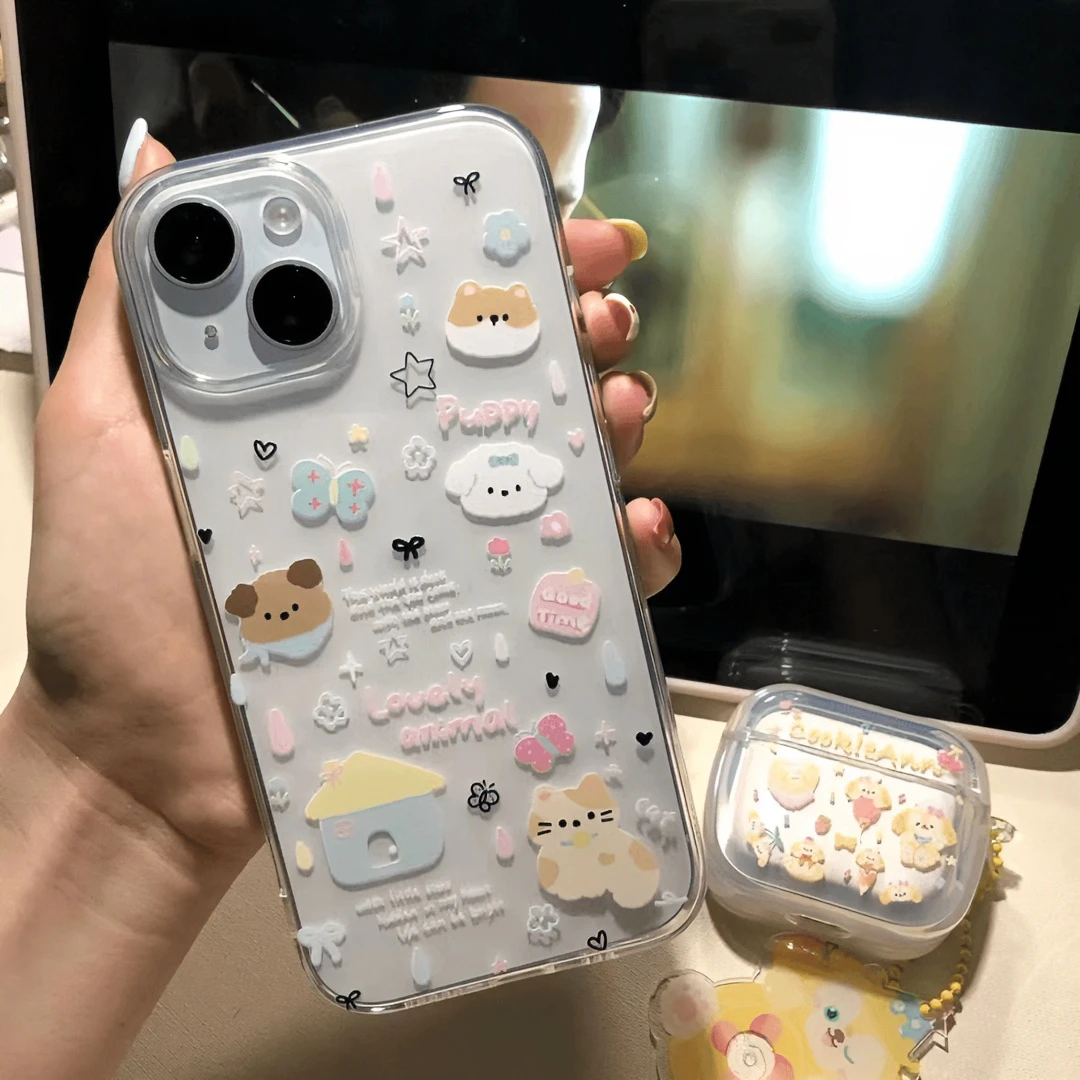 雨滴动物适用iPhone15苹果14手机壳13promax透明12创意11小众7/8p