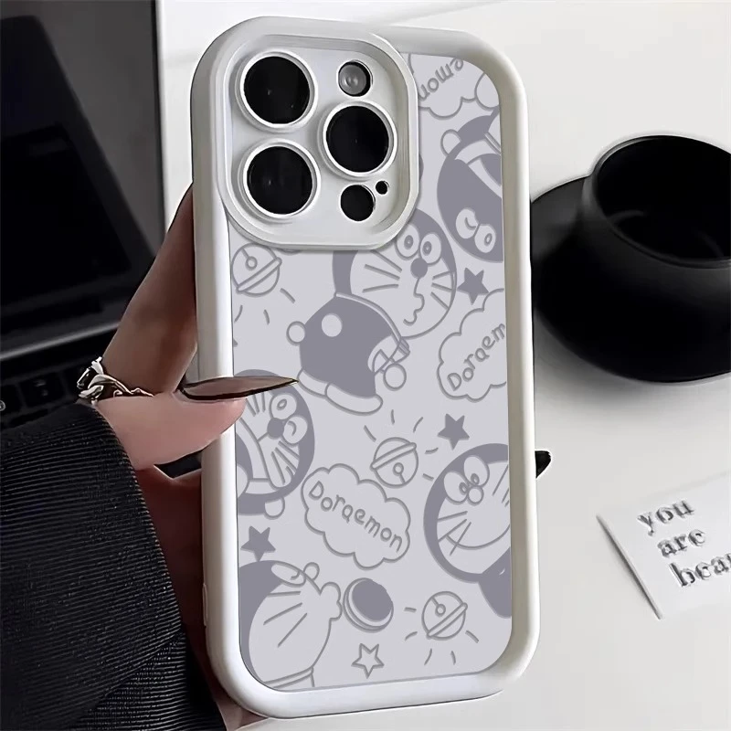 简约叮当猫iPhone13promx苹果14手机壳15pro高级感12卡通11日韩xr