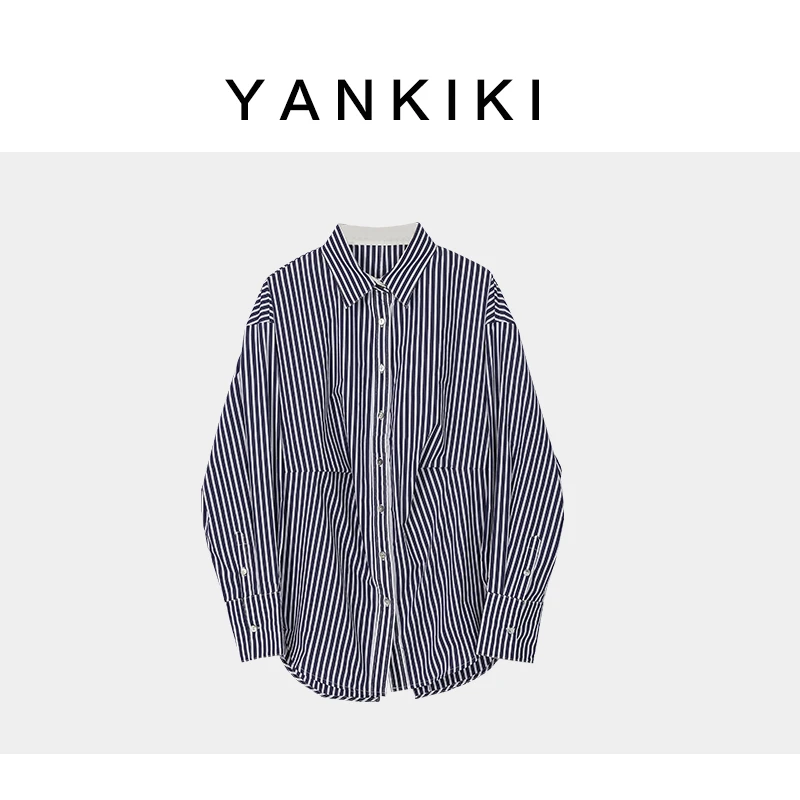 蝴蝶腰条纹衬衫  Yankiki（心心家） 2023秋季 7063