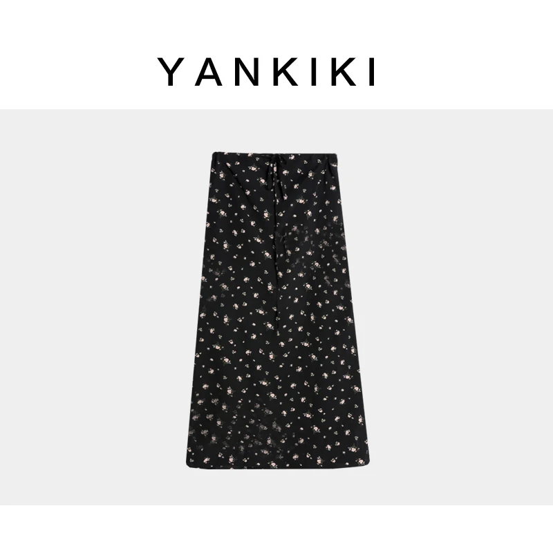 抽绳碎花半裙  YANKIKI 2024夏款NEW