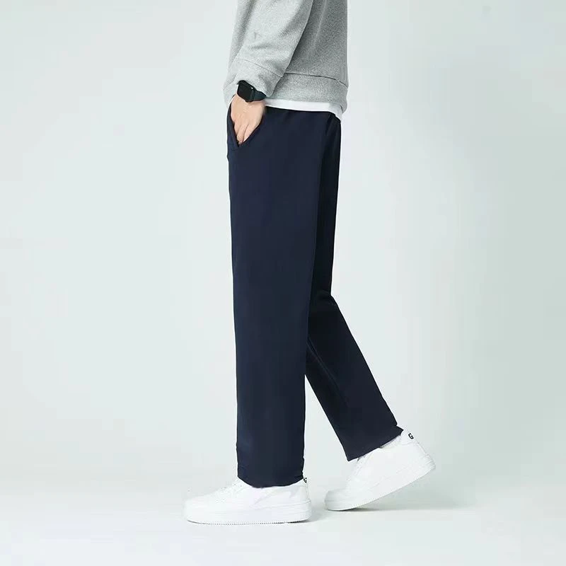 无杠直筒运动裤棉质春秋款男女校服裤子小学生初高中生统一校裤
