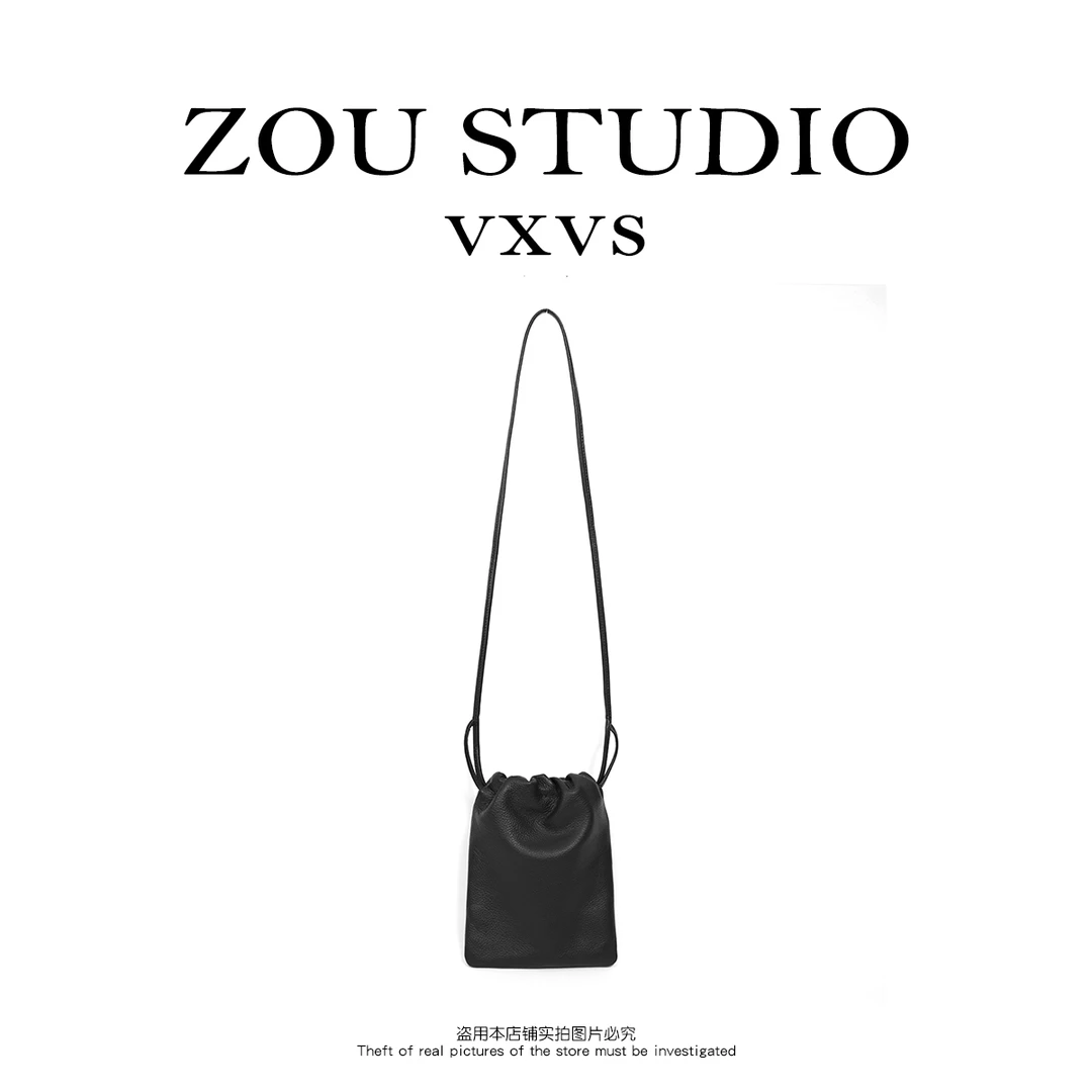 ZOU STUDIO【VXVS】钱袋子黑 2024单肩斜挎多功能包A60