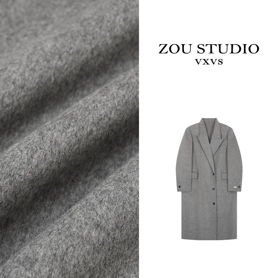 ZOU STUDIO【VXVS】 100%羊毛大衣 新款高级感百搭大衣 22166