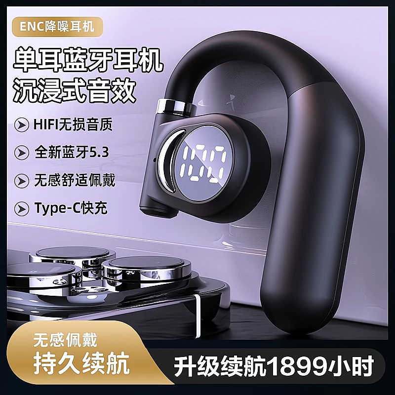 2024新款开放式蓝牙耳机不入耳无线挂耳式苹果vivo华为oppo通用款