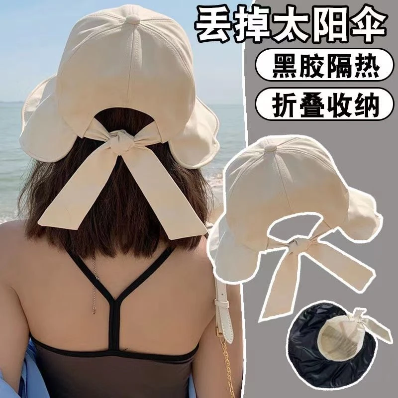 户外遮阳帽女2024新款防晒帽防紫外线夏季遮脸骑车太阳帽子渔夫帽