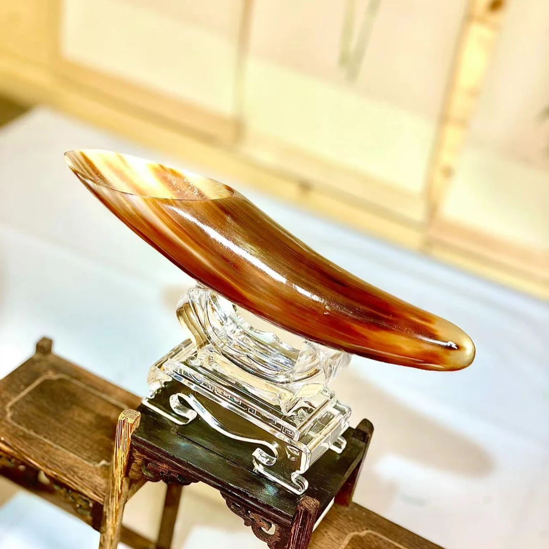 溪水西流20cm-25cm牛角按摩刮桶疏通身体拨经家用大号圆头刮疗片