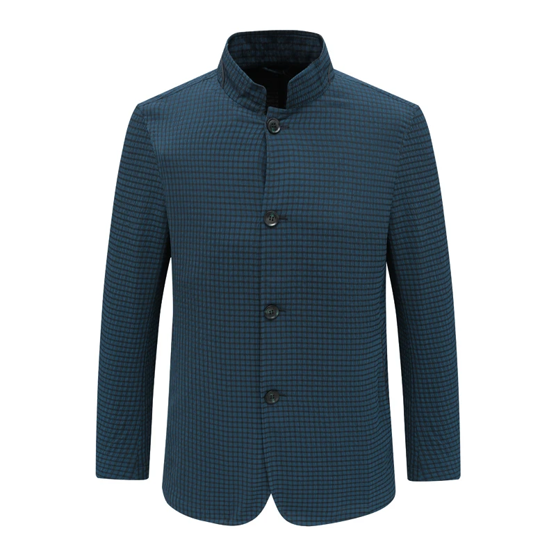 DS149佛春秋厚度男式夹克 直排扣立领休闲外套