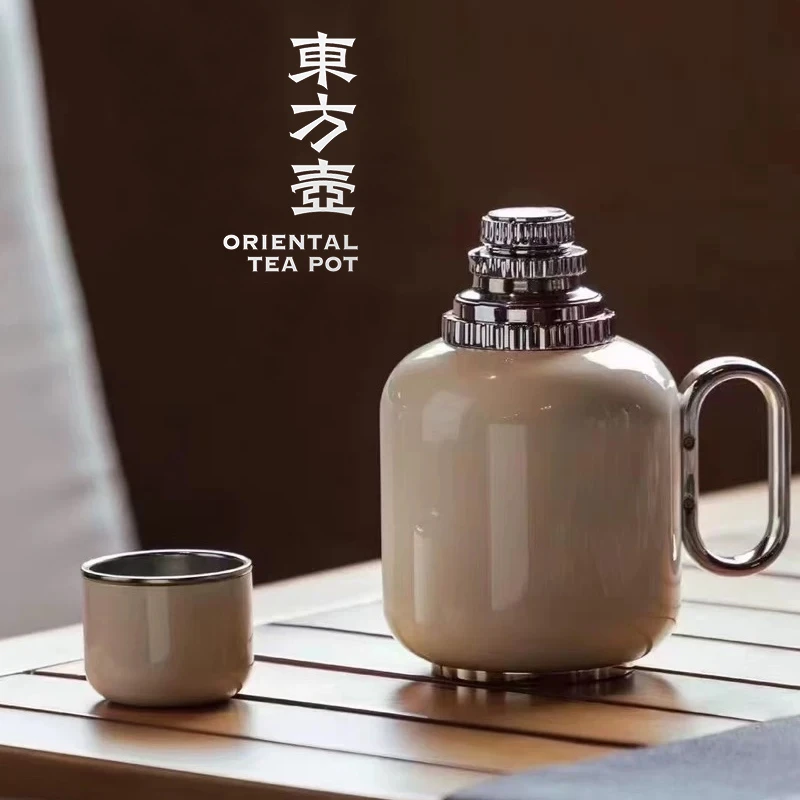 鼎牌匠东方壶保温壶纯钛内胆焖茶壶迷你家用户外便携车载热水壶