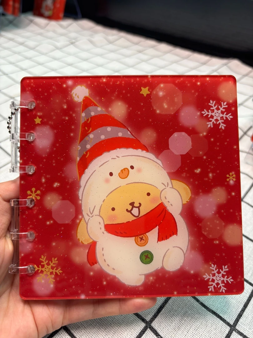 布丁圣诞DIY亚克力活页本材料包创意手作笔记本手账本节日礼物
