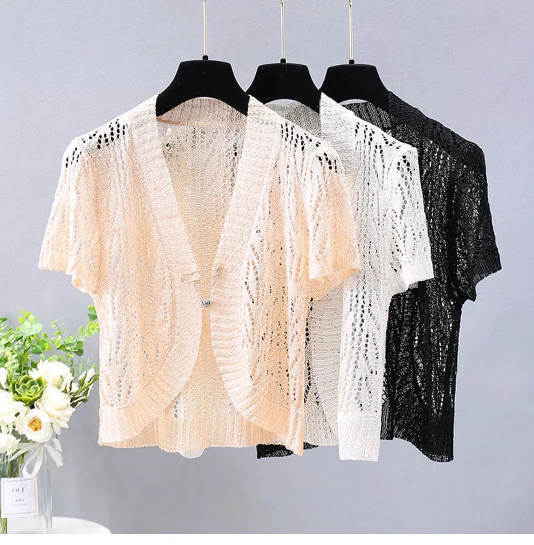 夏季镂空斗篷披肩式上衣套头罩衫薄款百搭坎肩短款外套外搭配裙子