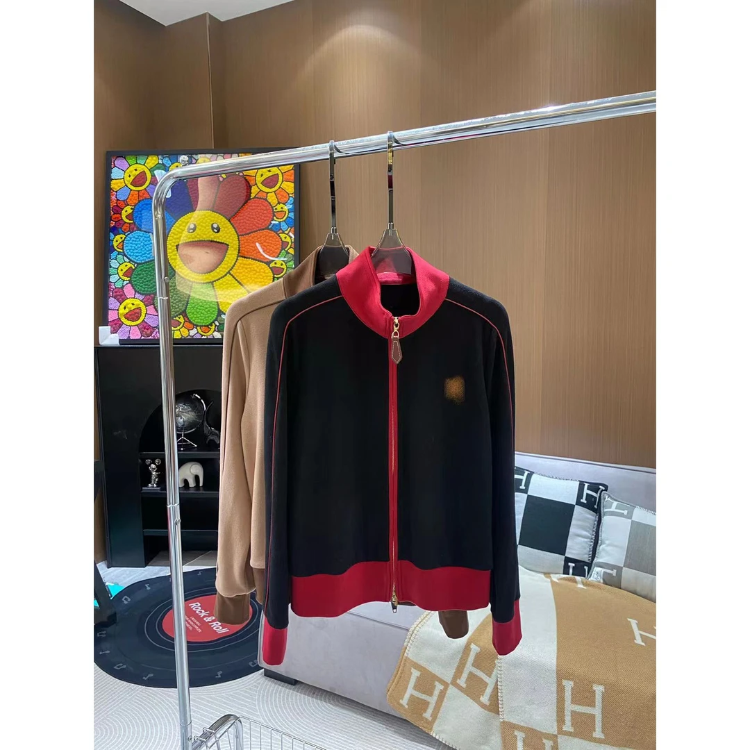 《CHUN》拼色线条拉链外套