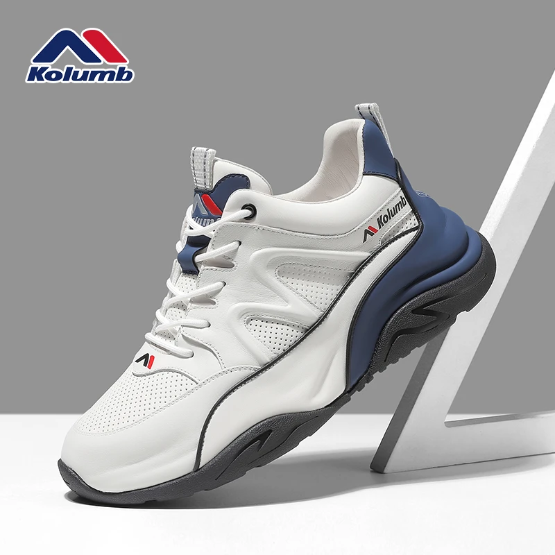 kolumb/哥仑步时尚百搭休闲鞋202秋季新款真皮老爹鞋运动鞋男款