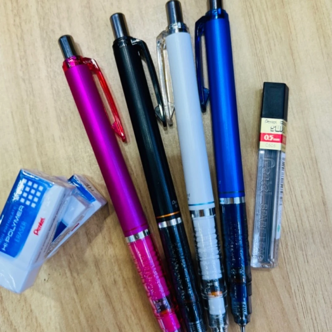 0.5日系进口品牌高端不易断铅自动铅笔+铅芯+橡皮组合