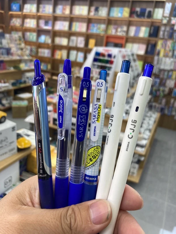 高端蓝笔组合，斑马百乐按动蓝笔