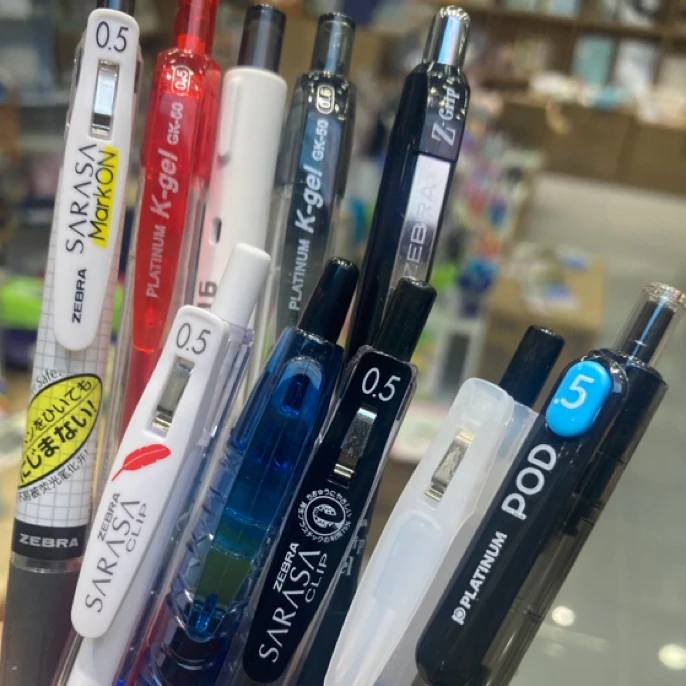 日系三大品牌刷题笔组合百乐斑马白金按动笔考试笔刷题笔