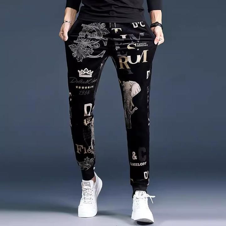 运动裤男士休闲长裤春秋款宽松束脚韩版潮流夏季薄款修身卫裤子男