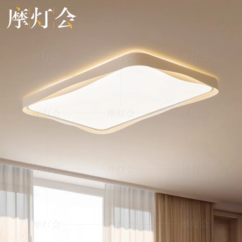 摩灯会 客厅吸顶灯 全光谱护眼主灯现代简约大气奶油风中山9948