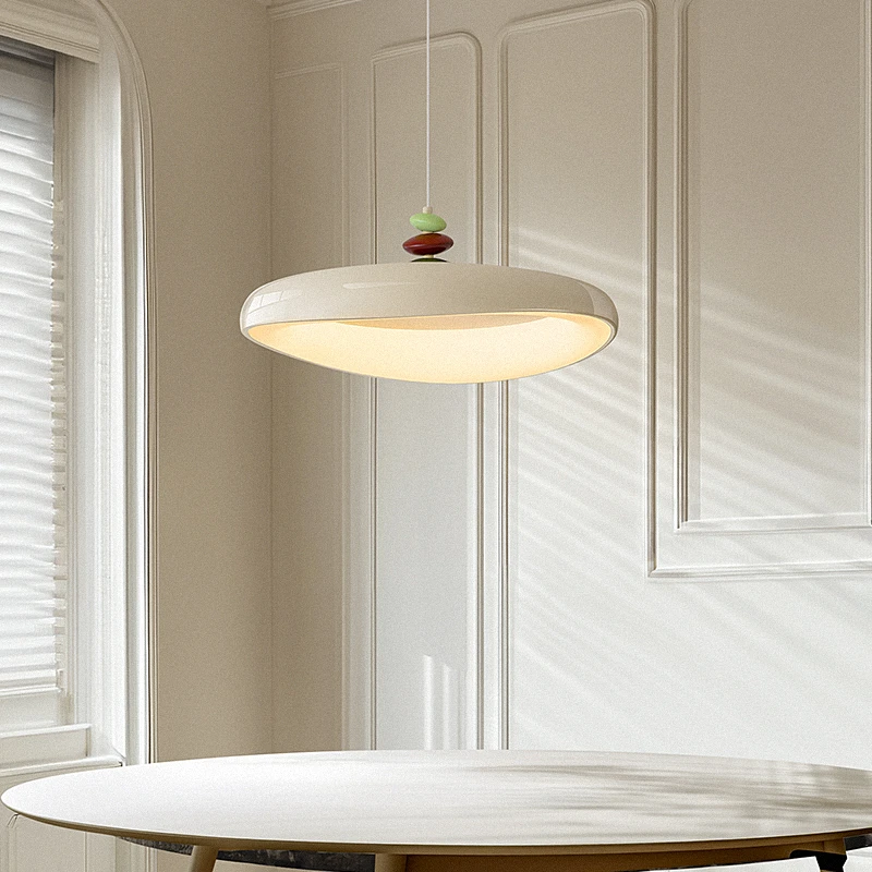 摩灯会 卧室吊灯 现代简约房间吊线主卧高级感奶油风护眼灯24361