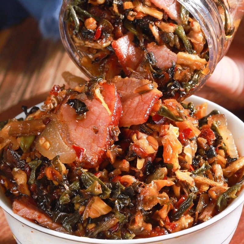 外婆菜炒腊肉下饭菜湖南特产梅干菜零食萝卜干咸菜瓶装即食菜熟食