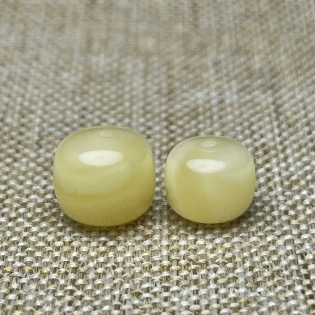 天然蜜蜡琥珀老型桶珠单珠配珠白花蜜DIY散珠配饰配件