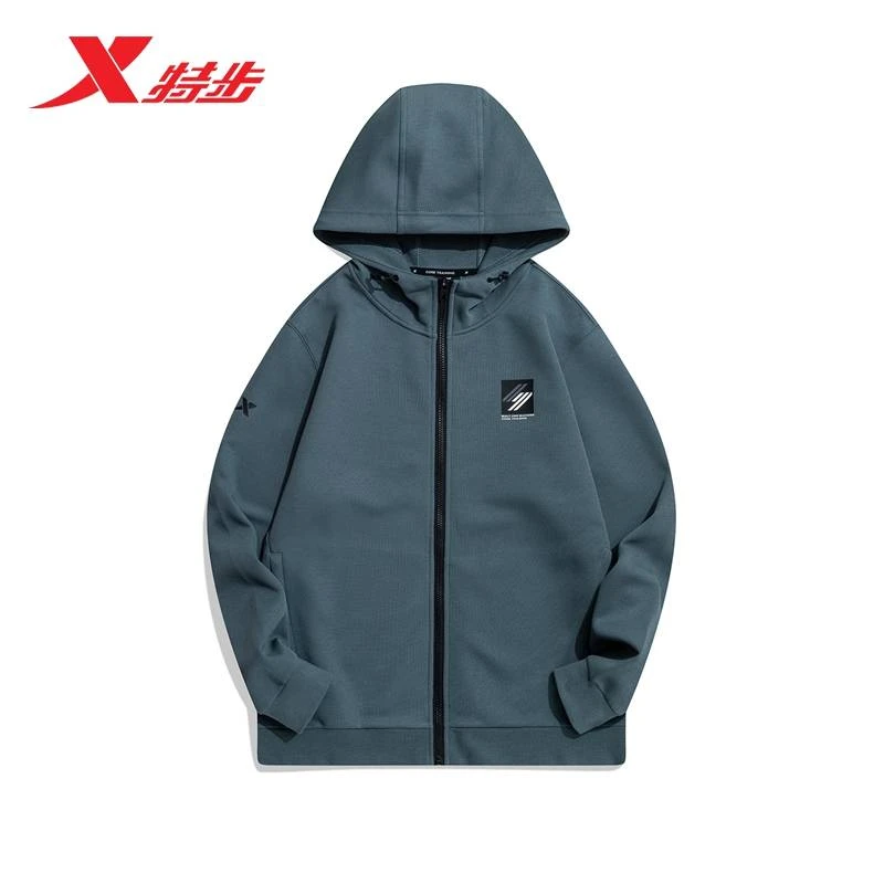 XTEP/特步男子综训系列 运动针织连帽上衣978329940163