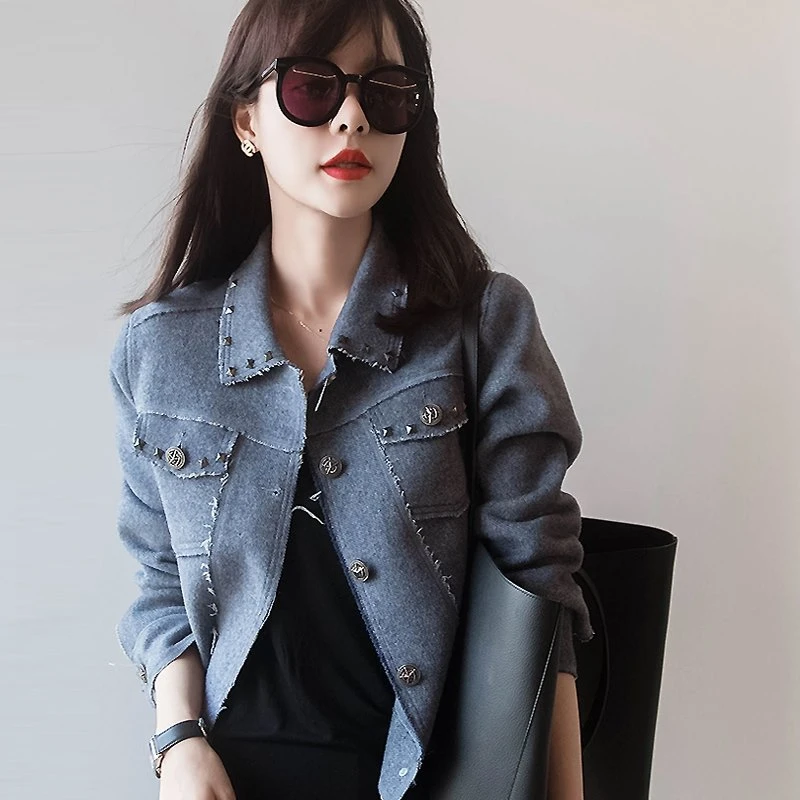 新款夹克复古港味百搭宽松显瘦修身短款牛仔外套女2948