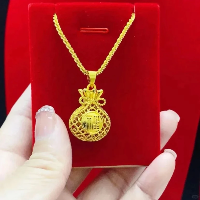 双十一福利】 女士锁骨链复古镂空花丝福袋吊坠J