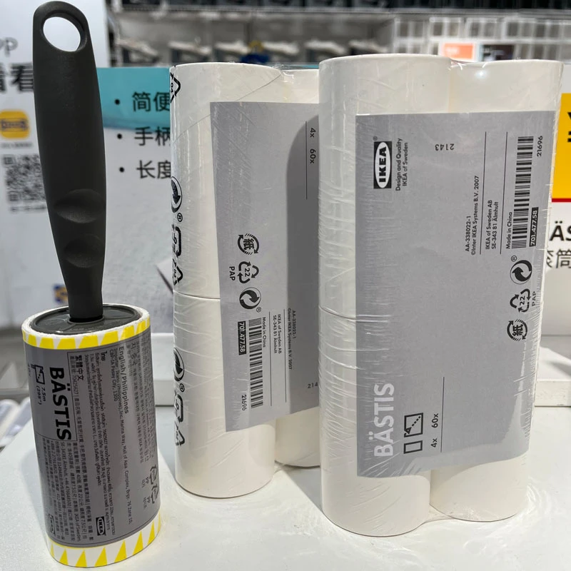 国内代购贝思迪粘毛器可撕式粘毛刷除尘粘尘纸滚筒替换补充装