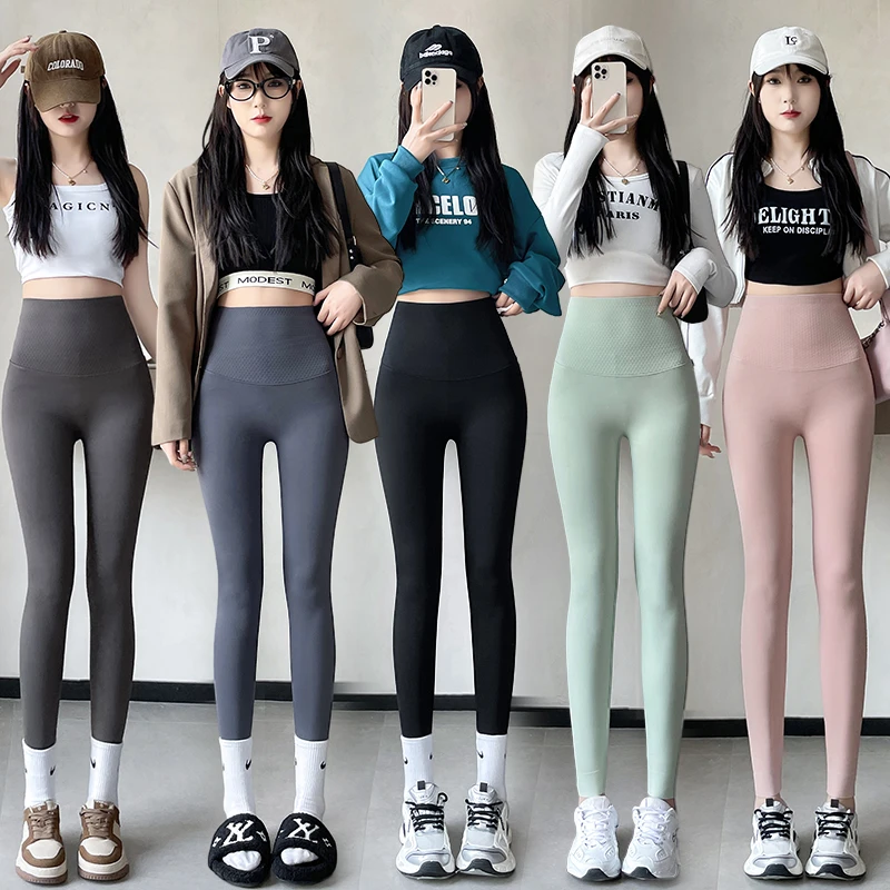 2025秋季黑金蜂窝果冻腰鲨鱼裤高腰运动打底裤紧身收腹提臀瑜伽裤