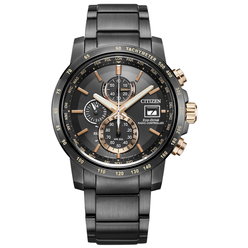 Citizen/西铁城专柜发货全国联保 光动能电波男士腕表AT8127-85F
