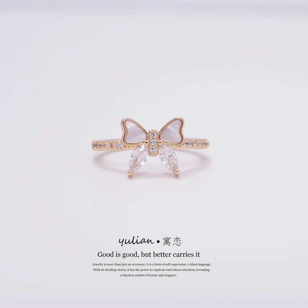 YULIAN/寓恋 贝贝蝴蝶开口戒指一OJZ-4026