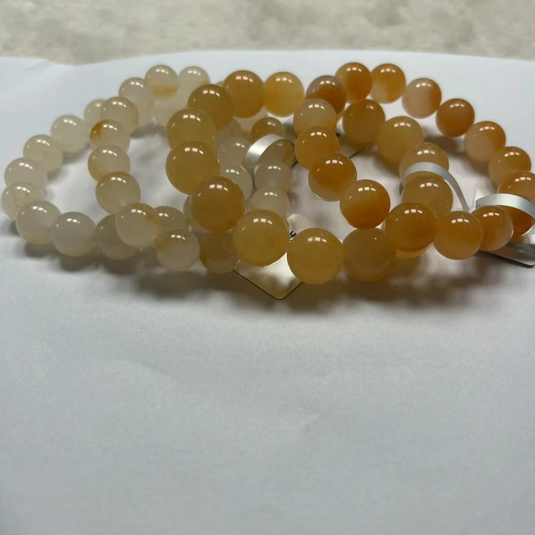 天然独龙玉珠宝男女士手串黄色手串（多样性发货，拍一发一）