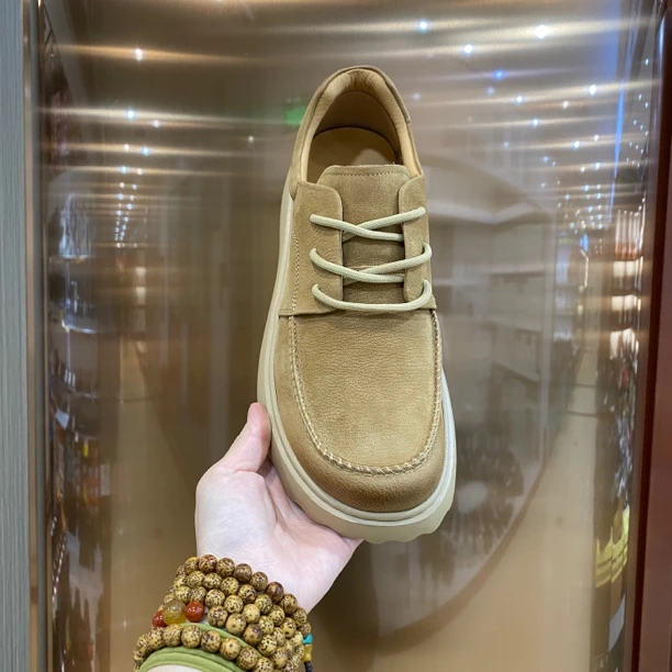 3305单鞋，男款时尚休闲鞋 方头 牛皮 超轻大底 底垫牛皮