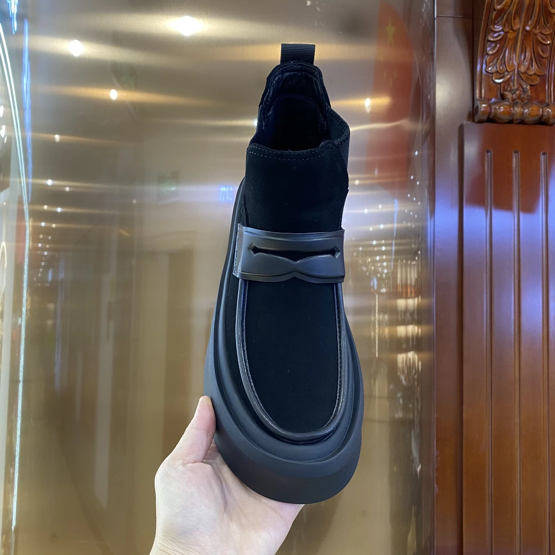 072D-1B冬季新款 男款商务休闲鞋 橡胶大底一脚蹬百搭款