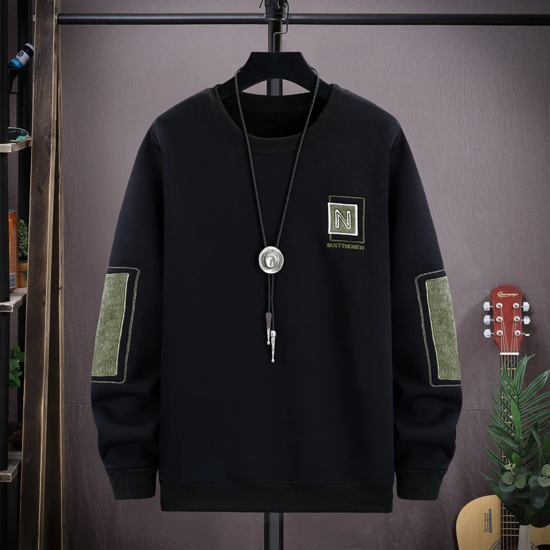 秋冬季男士卫衣长袖宽松休闲潮流百搭青年秋衣上衣服T恤男打底衫